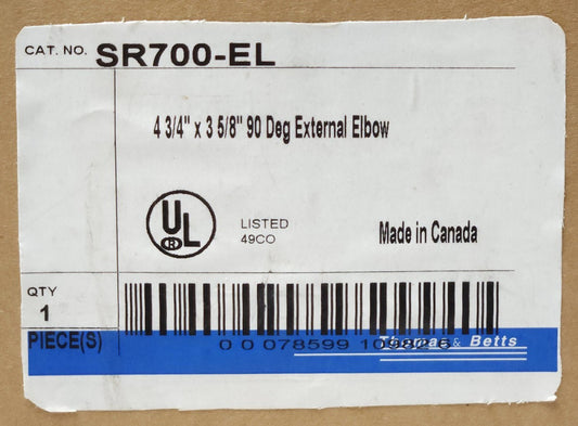 THOMAS & BETTS SR700-EL 90 Degree External ELBOW SR700 EL 4 3/4" x 3 5/8"