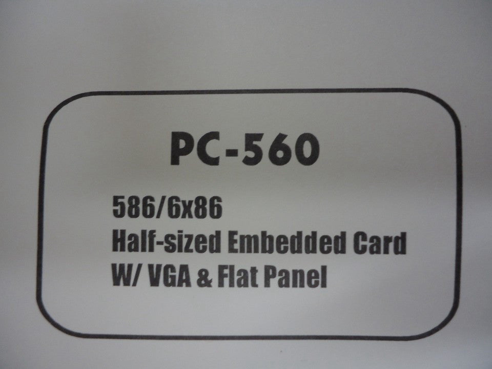 New, Embedded Computer, PC-560-512 CPU Board pentium w/VGA