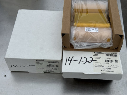 Brady 76751 Yellow GlobalMark Ribbon Cartridge 4.11" x 200' - New