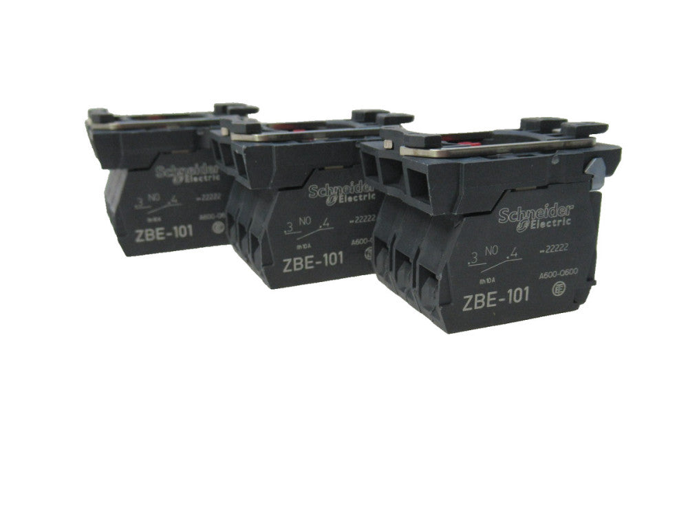 Schneider Electric ZBE-101 & ZBE-102 Contact With Metal Latch Set (New - Lot 3)