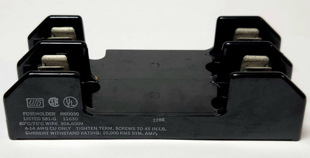 USO H60030 Double Fuse Holder 600 VAC 30 AMP 11630 2286