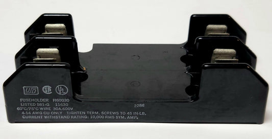 USO H60030 Double Fuse Holder 600 VAC 30 AMP 11630 2286