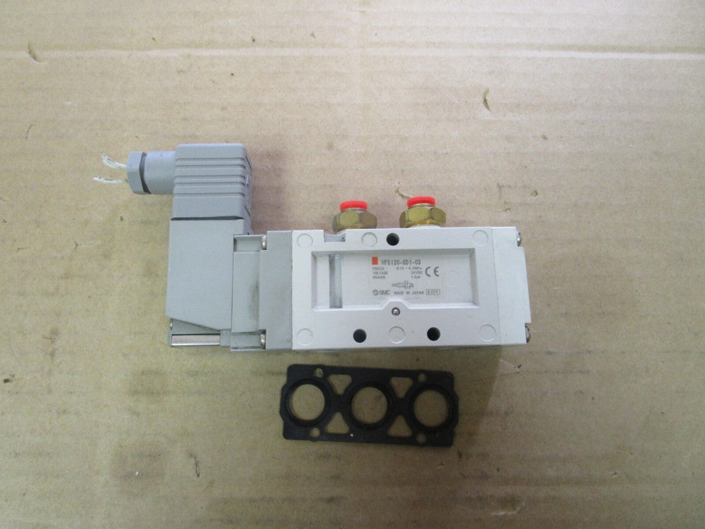 SMC SOLENOID VALVE VF5120-5D1-03 0.15-0.7MPa 24Vdc 1.5W