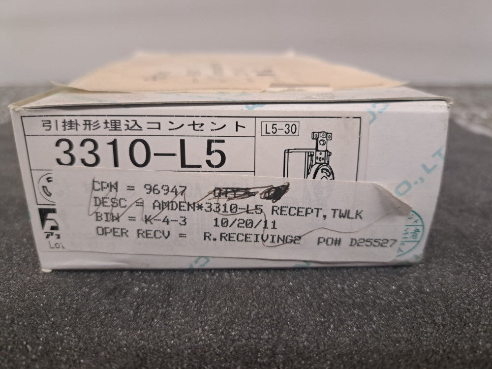 New, American Denki, 3310-L5, RECEPT TWLK SINGLE 30A 125V