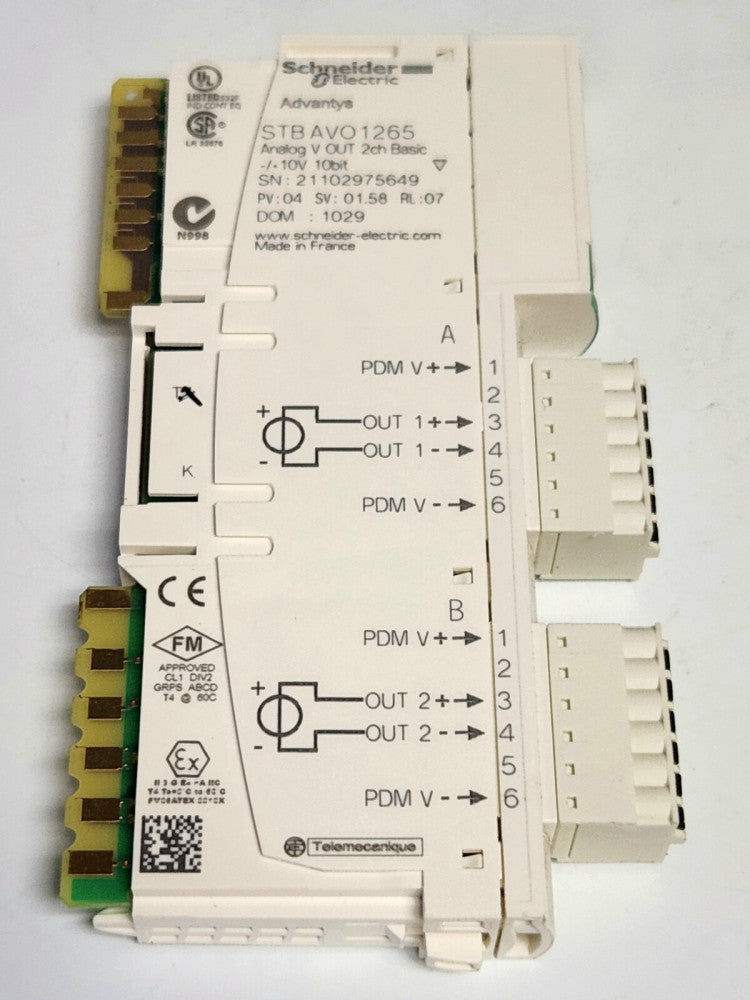 SCHNEIDER ELECTRIC MODICON STBAVO1265 Advantys AVO1265 Analog Output Module