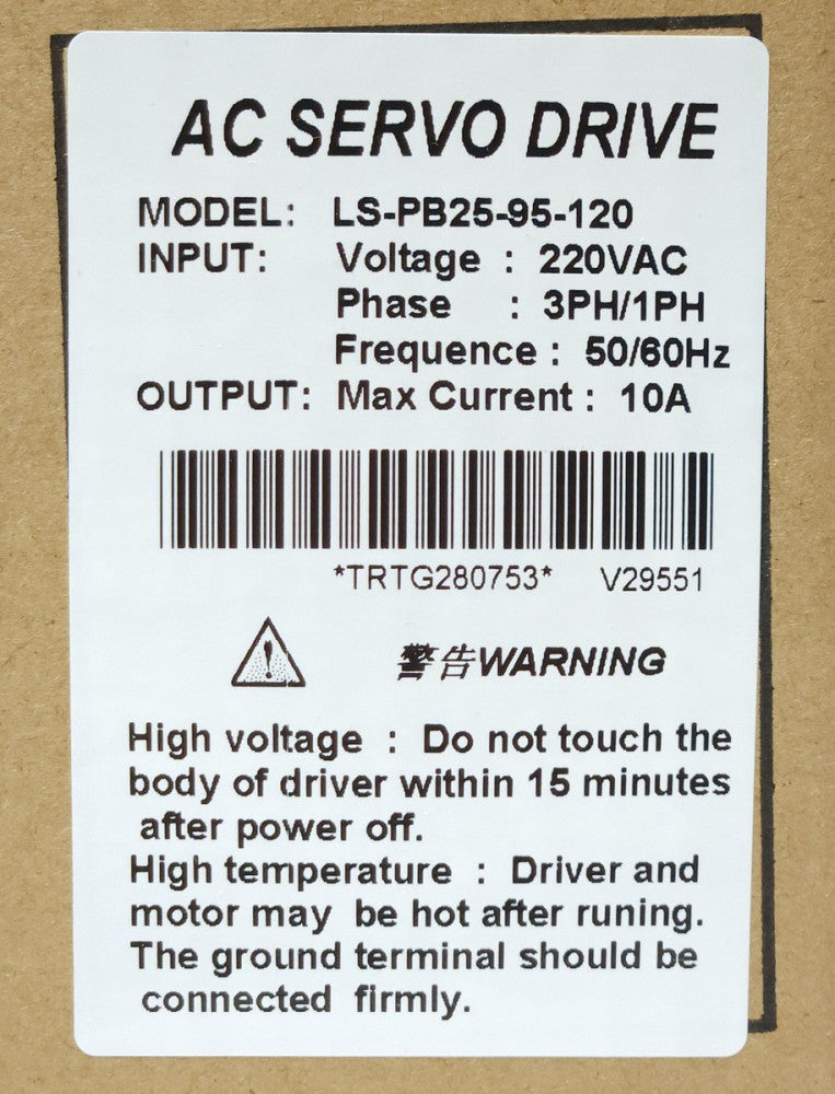 AC SERVO DRIVE LS PB25 95 120 220 VAC 3 PH 1PH