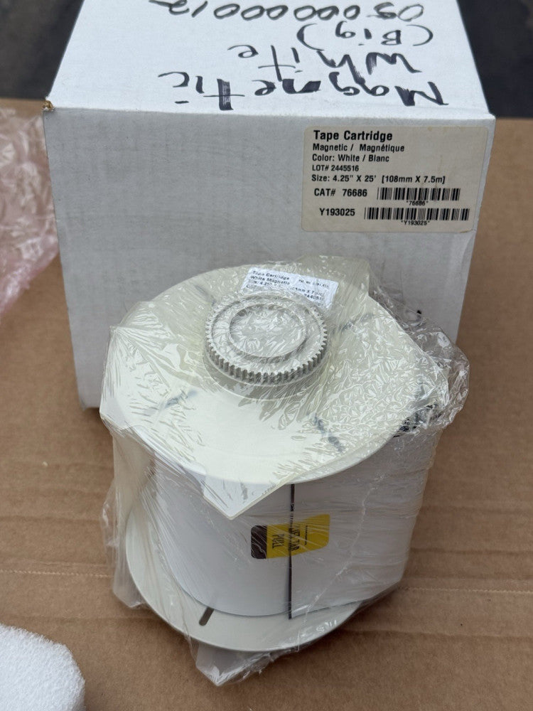 Brady 76686 Magnetic White Tape Cartridge 4.25" x 25'  - New