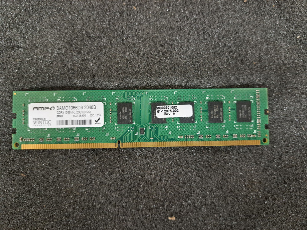 New, Wintec, 3AMO1066D3-2048B, 2GB PC3-8500 DDR3-1066MHz non-ECC Unbuffered CL7