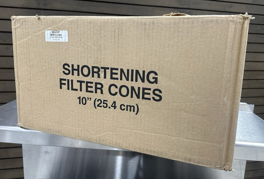 Box of 500 - Disco 10" Shortening Oil Grease Filter Cone - New