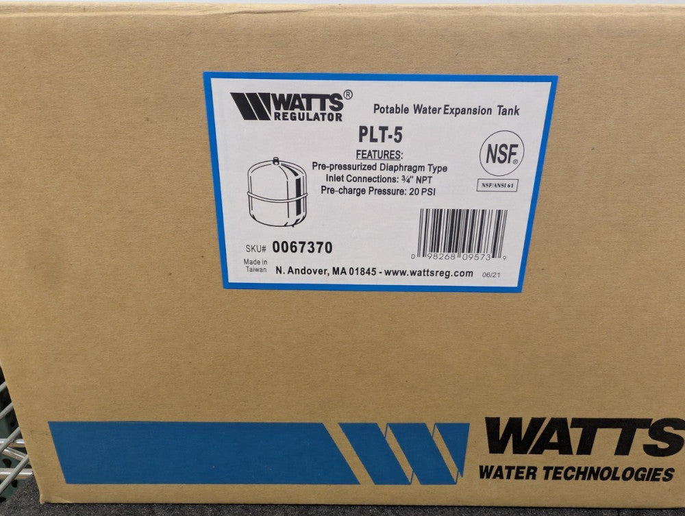New, Watts, PLT-5, Expansion Tank (SKU:0067370)