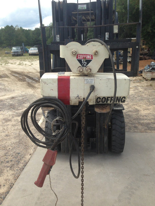 Coffing 1/2 Ton Chain Hoist with Trolley - 50+ ft lift