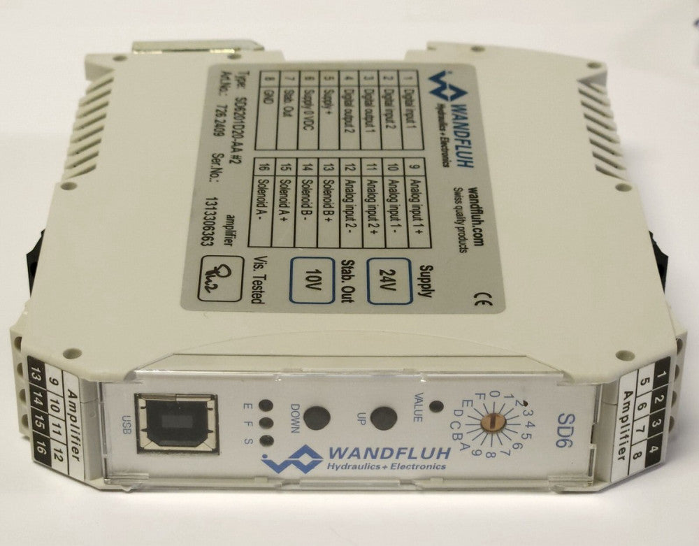 WANDFLUH SD201D20 AA #2 Type SD6 DRIVE CONTROLLER DIGITAL Amplifier Module 726