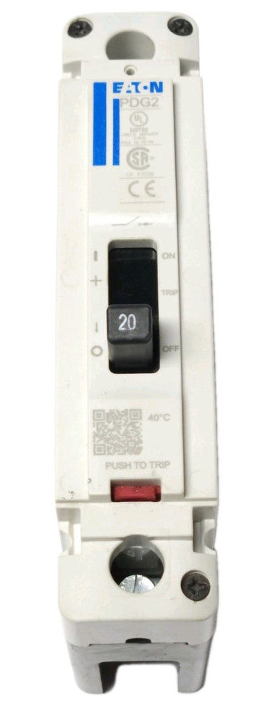 EATON PDG21M0020TFFL Single Pole 20 AMP Type PDG2 Power Defense Circuit Breaker