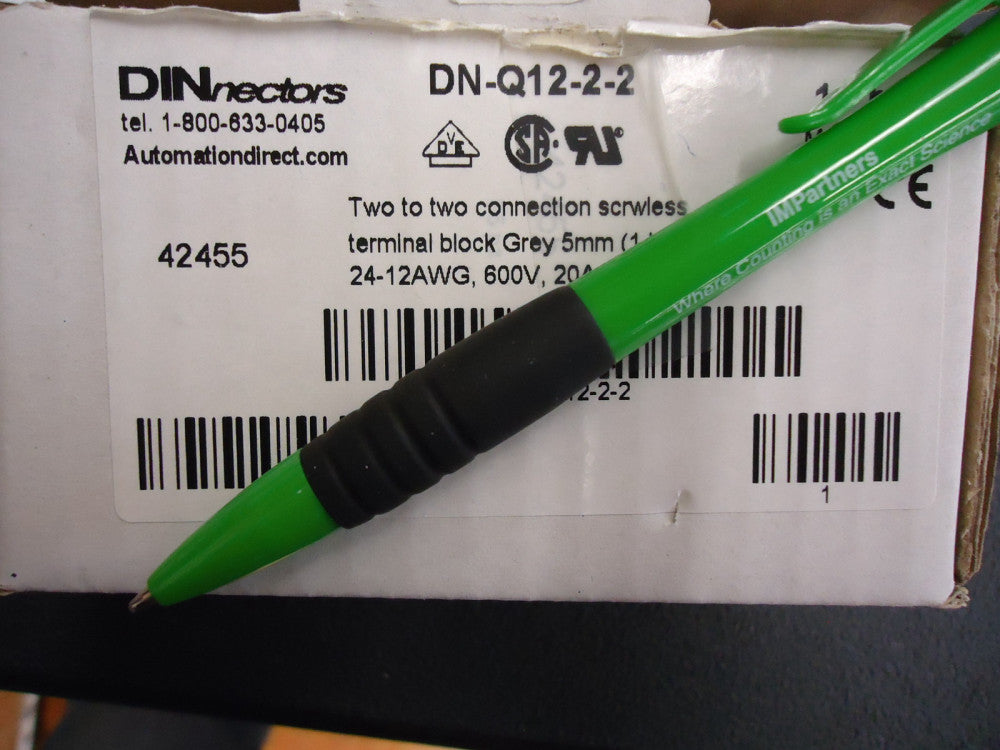 New-Open Box, DINnectors, DN-Q12-2-2, Terminal Block, Lot of 5