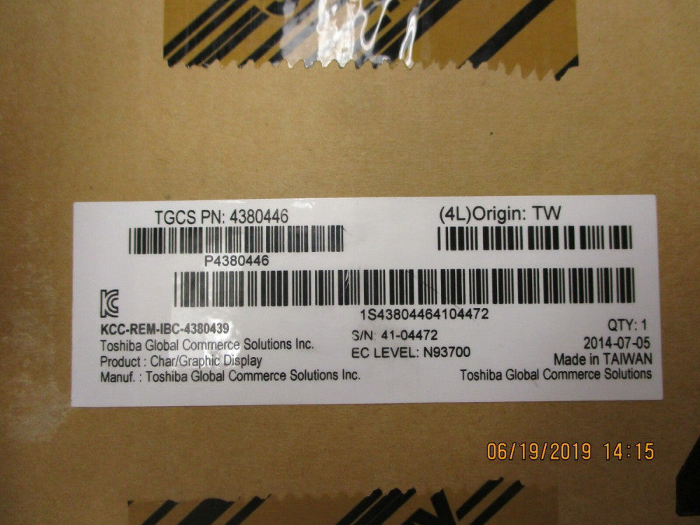 New - Open Box - TOSHIBA- 4380446 - DISTR APA Graphic DISPLAY; USB, Charcoal