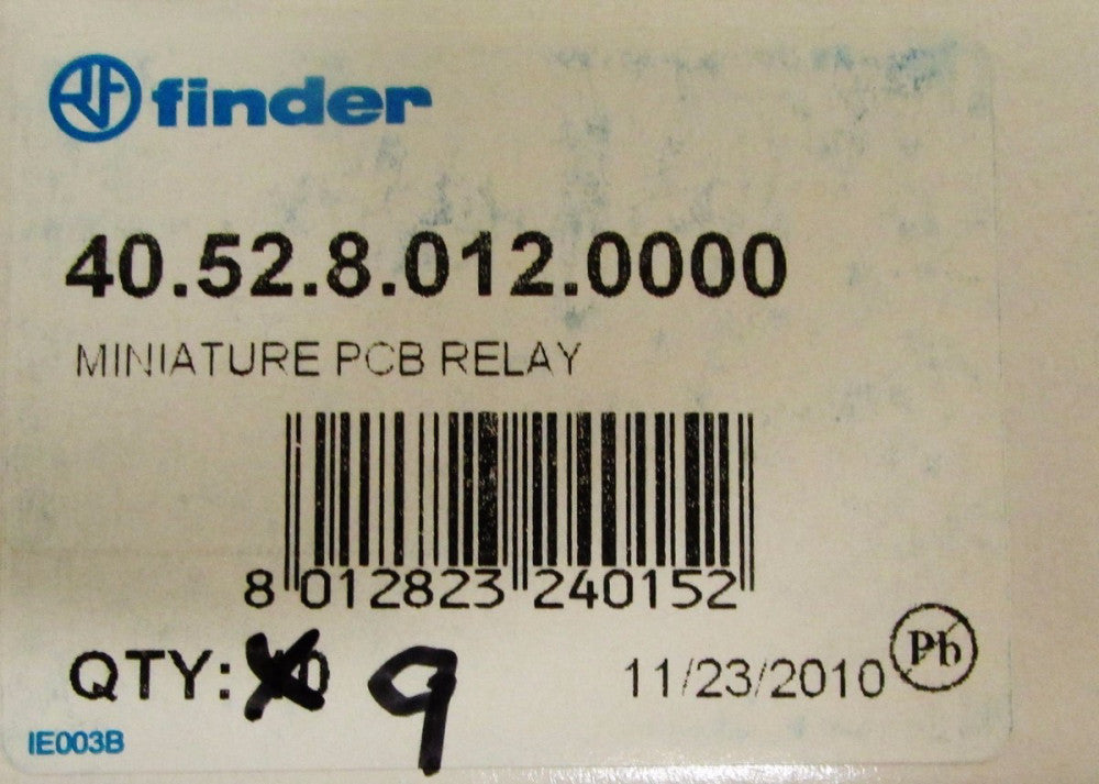 FINDER 40 52 8 012 0000 8 Amp 12 V Mini Relay *PRICED PER EACH*