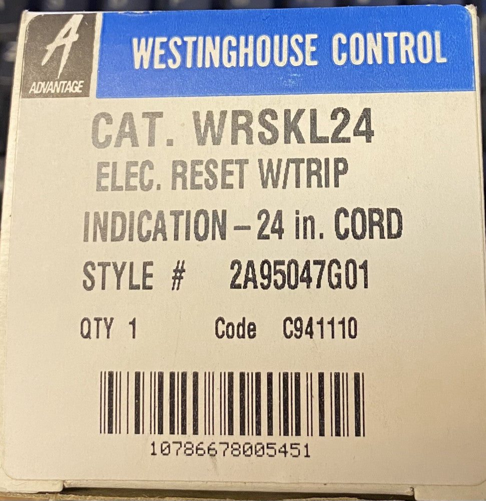 WESTINGHOUSE CUTLER HAMMER WRSKL24 Advantage W200W201 Electrical Reset 2A9504G01