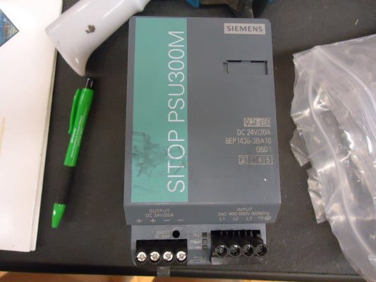 SIEMENS 6EP1436-3BA101 POWER SUPPLY, SITOP PSU300M 24V/ 20A BRAND NEW!