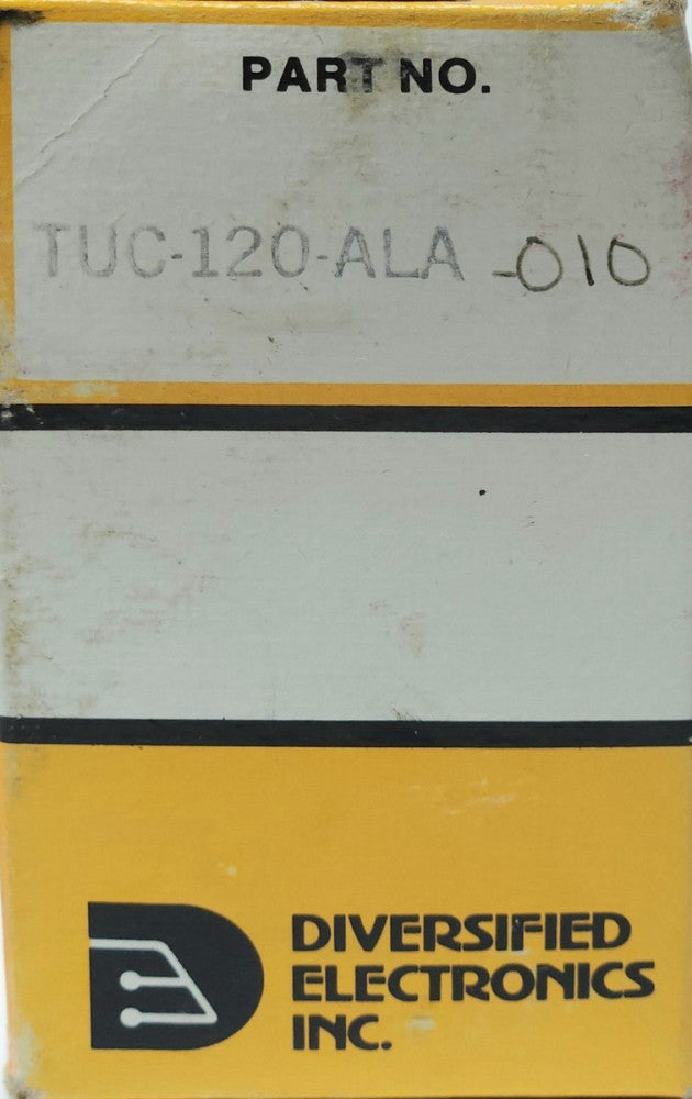 DIVERSIFIED ELECTRONICS TUC 120 ALA 010 TIME DELAY RELAY TIMER 0.1 to 10 Seconds