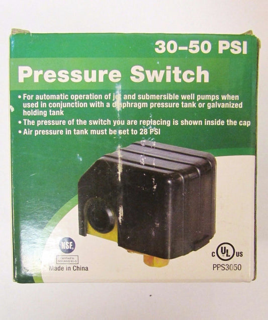 PRO PLUMBER PPS3050 30-50 PSI Pressure Switch 74036