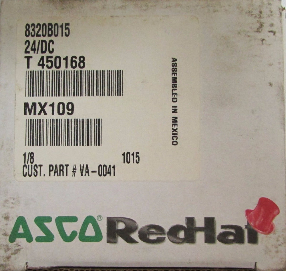 ASCO 8320B015 24 VDC Red Hat Solenoid Control Valve