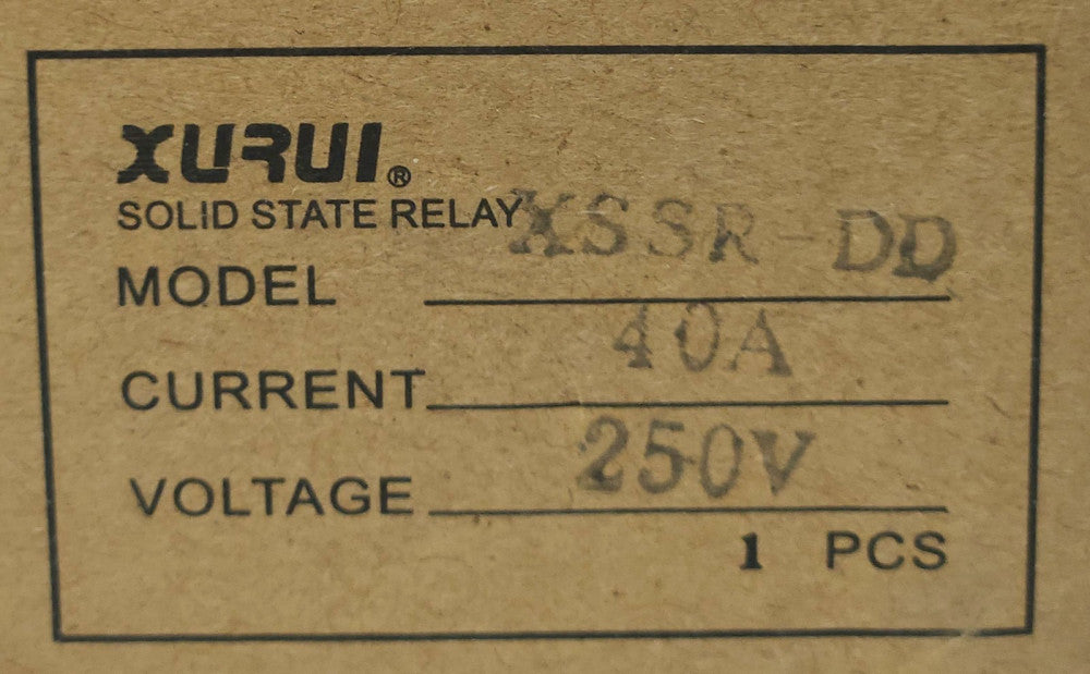 XURUI XSSR DD2540 Solid State Relay 40 AMP 250 VDC