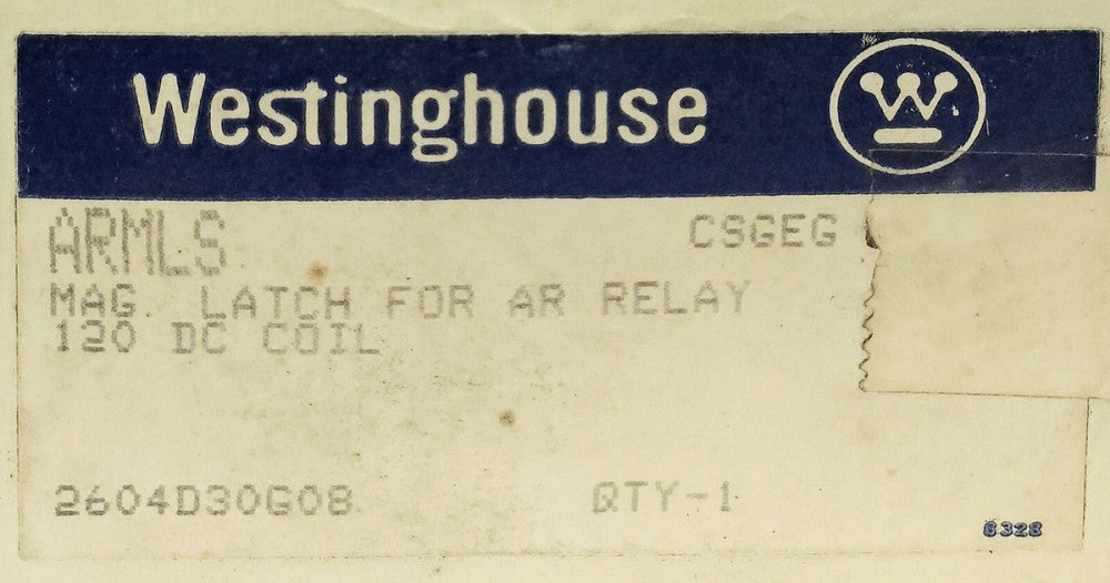 WESTINGHOUSE CUTLER HAMMER ARMLS 120 VDC Coil MAGNETIC Latch For AR Relay