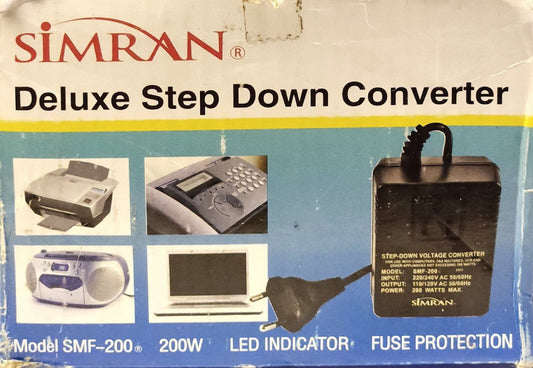 SIMRAN MODEL SMF 200 Deluxe Stop Down Converter 200 Watt LED Indicator 220 240