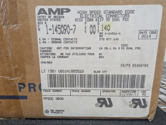 New, AMP/Tyco, 1-145090-7, HSSE CONN ASSY 90 DUAL POS