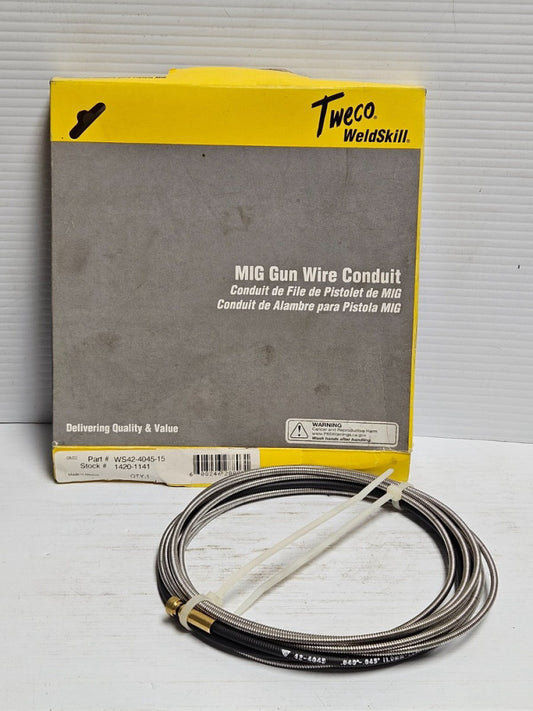 Tweco Weldskill WS42-4045-15 1420-1141 Mig Gun Wire Conduit