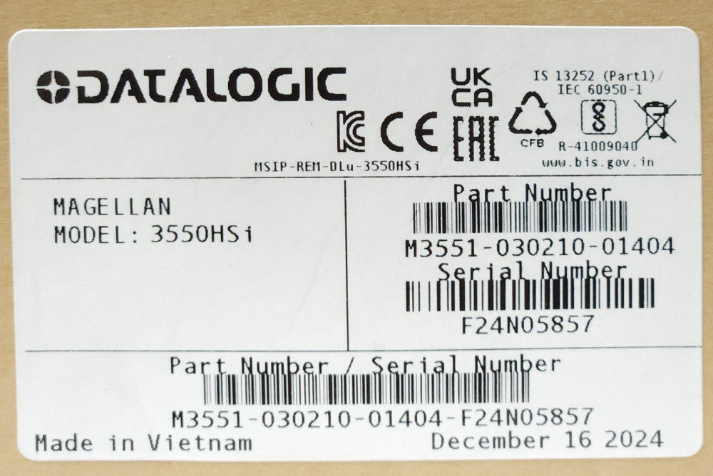 DATALOGIC M3551 030210 0 1404 MAGELLAN Model 3550HSI OMNI DIRECTIONAL Imaging