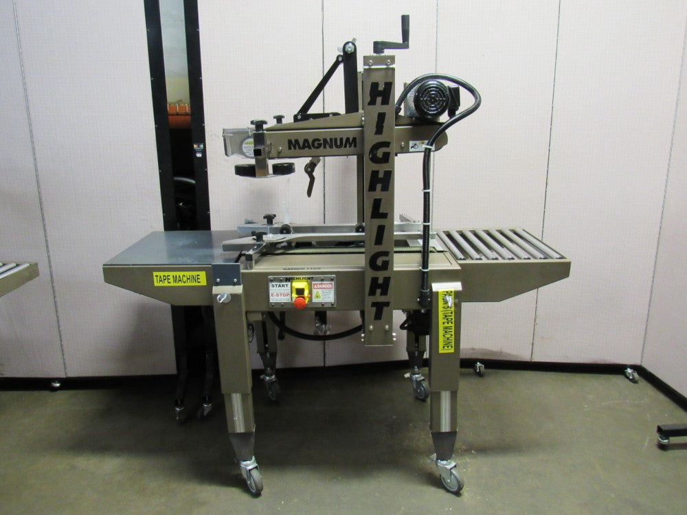 HIGHLIGHT MAGNUM 1300 TB-U BOX CASE TAPE SEALER TAPER  1 PH 120VAC 2" ROLLER