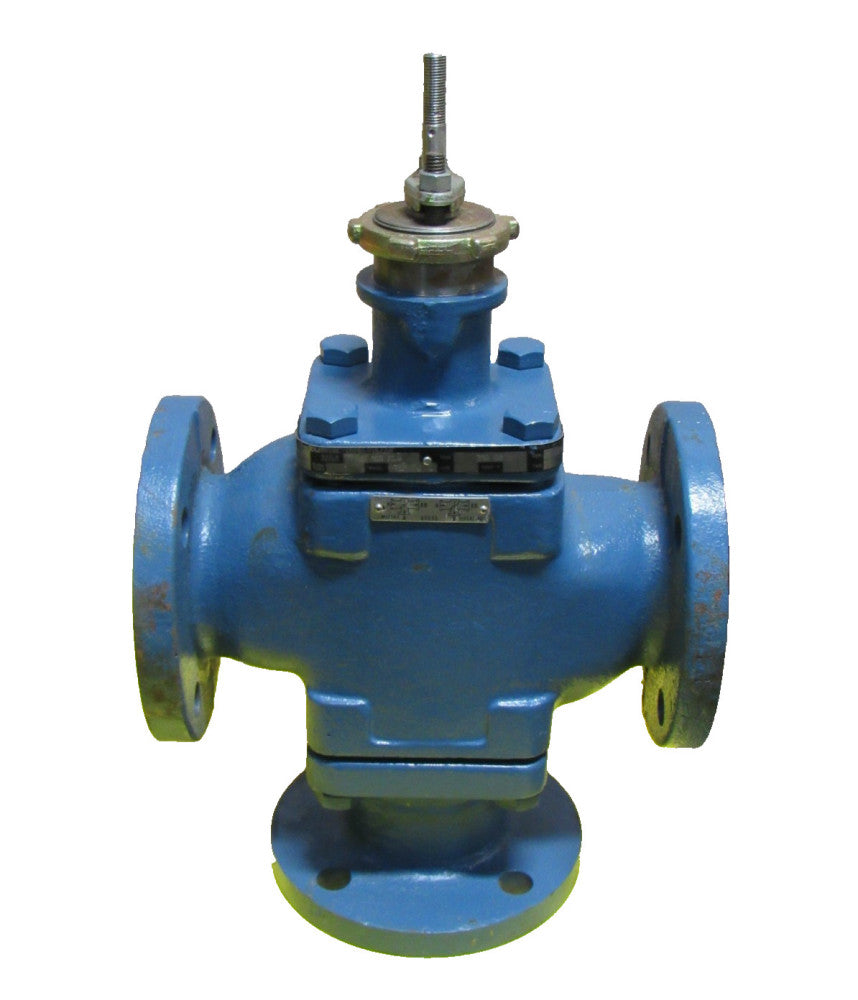 Dezurik 3 Way Valve 1601 2-1/2" 4 Bolt Flange 64 LVP Plug 316SS Trim Stem/Trav 1