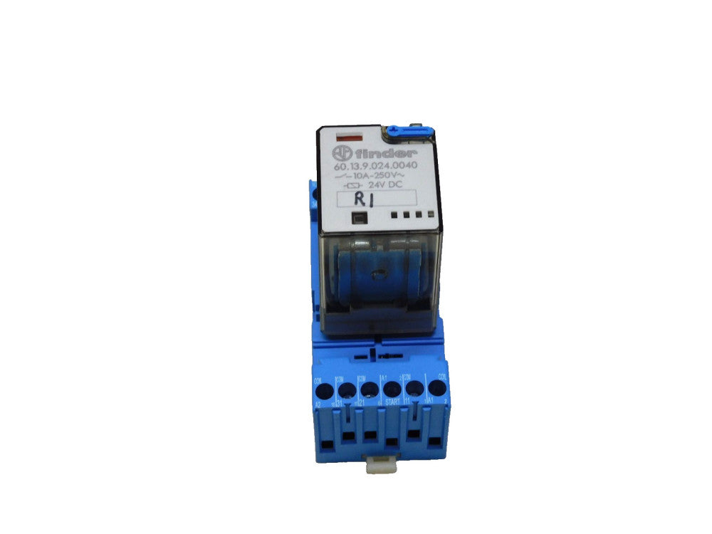 Finder 60.13.9.024.0040 Relay 10A 250V 24vdc Coil W/ Base 90.03 10A 300V