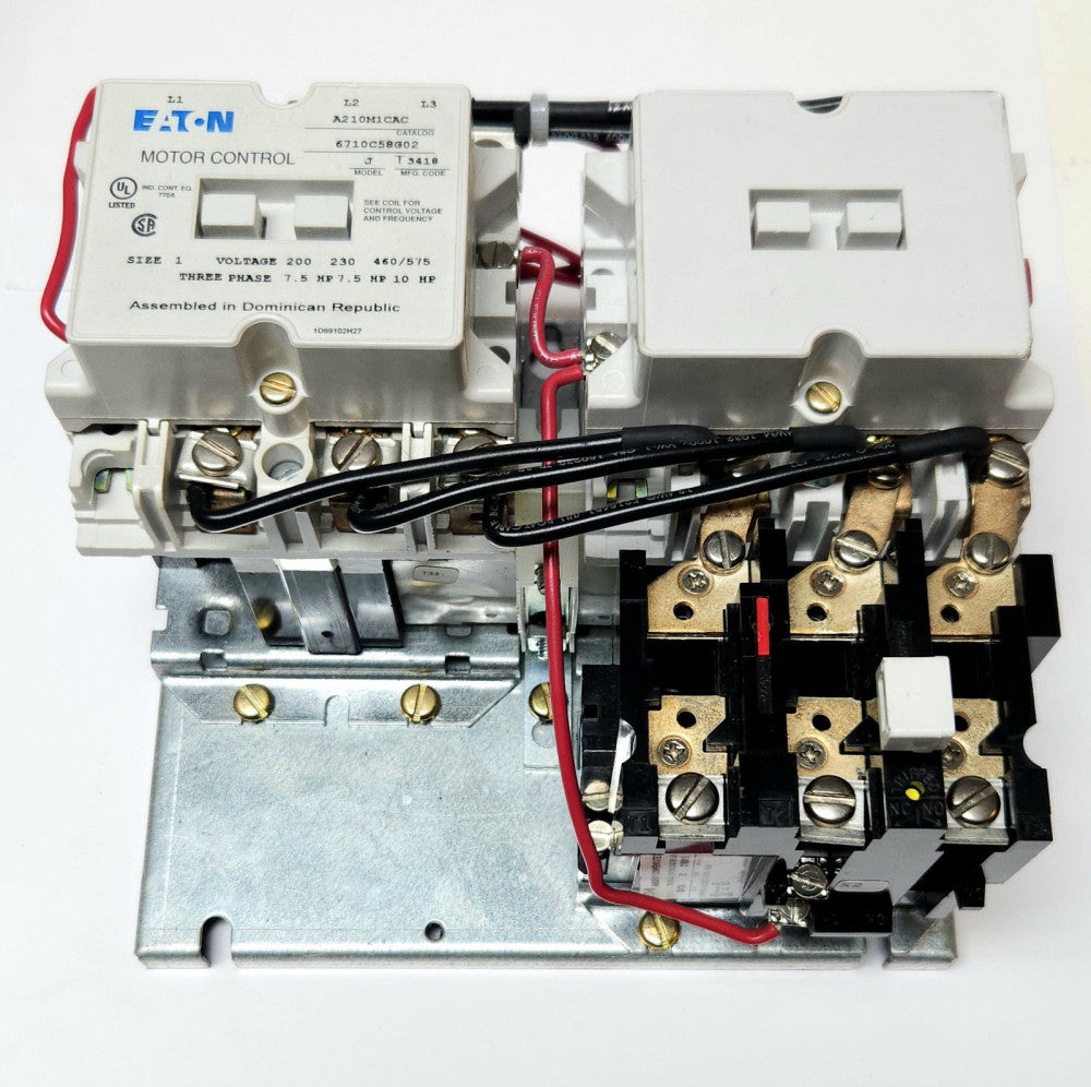 EATON CUTLER HAMMER A210M1CAC Size 1 A200 Reversing Starter 120 VAC