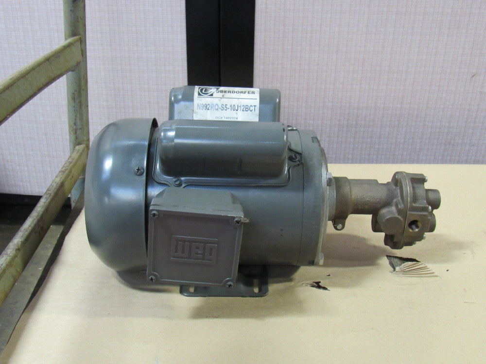 WEG MOTOR 10371562 .5012ES1BD56C 1PH 1/2 HP 115/208-230V D56C W/ OBERDORFER N992