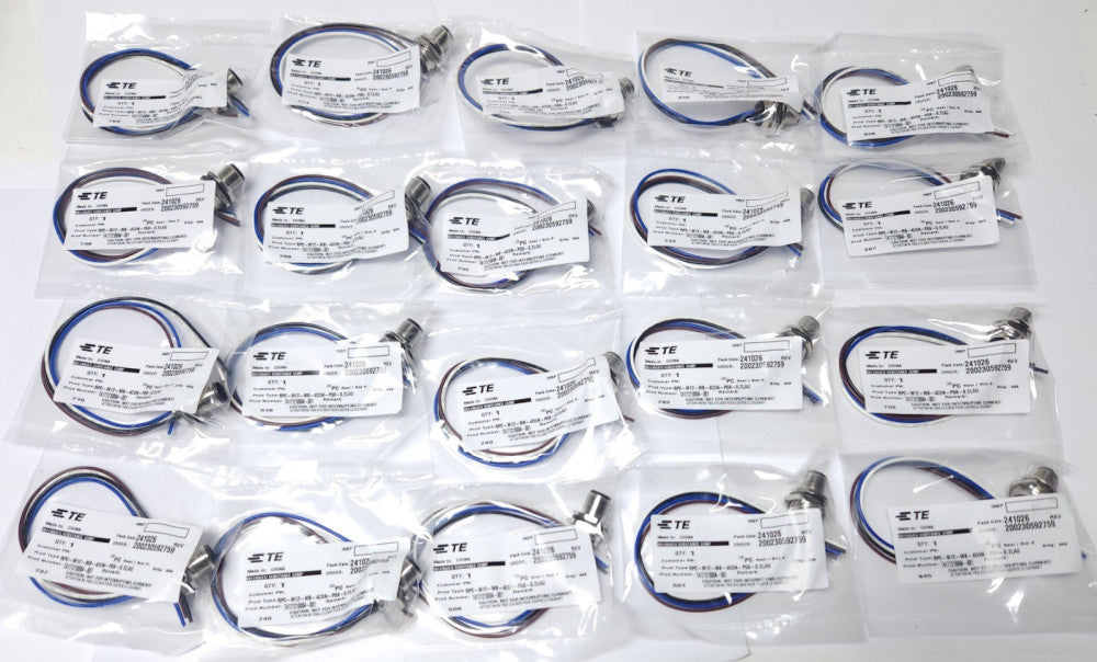 LOT OF 20 TE CONNECTIVITY T4171210004 001 MOUSER 571-T417 RPC M12 MB 4CON PG9