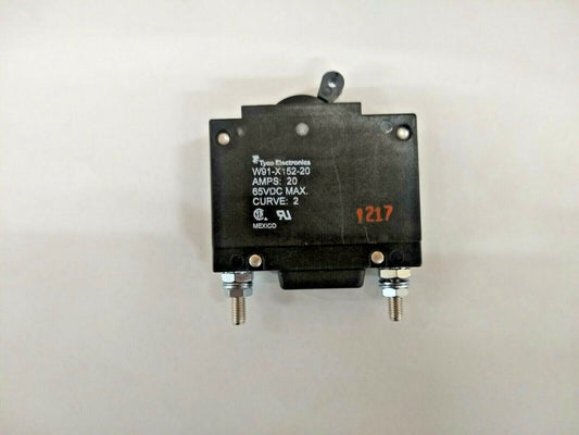 New, Amp/Tyco, W91-X152-20, CIR BRKR MAG-HYDR 20A 65VDC