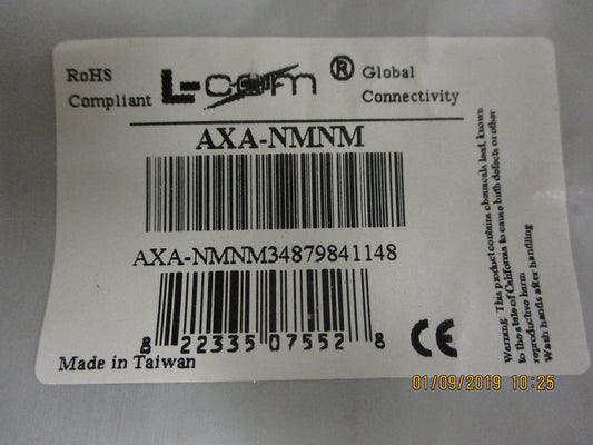 New, LCom, AXA-NMNM, Adapter, Barrel, (Male-Male), Nickel Plated Brass, Lot of 2