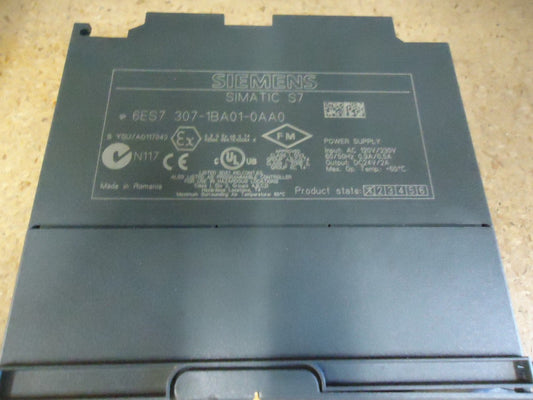Siemens 6ES7 307-1BA01-0AA0 SIMATIC S7-300 STABILIZED POWER SUPPLY