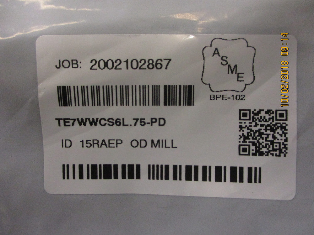 TE7WWCS6L.75-PD Maxpure BPE Series 3/4 Short Outlet Tee, T316L SS, We BRAND NEW!