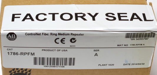 SEALED ALLEN BRADLEY 1786 RPFM ControlNet Fiber Ring Medium Repeater