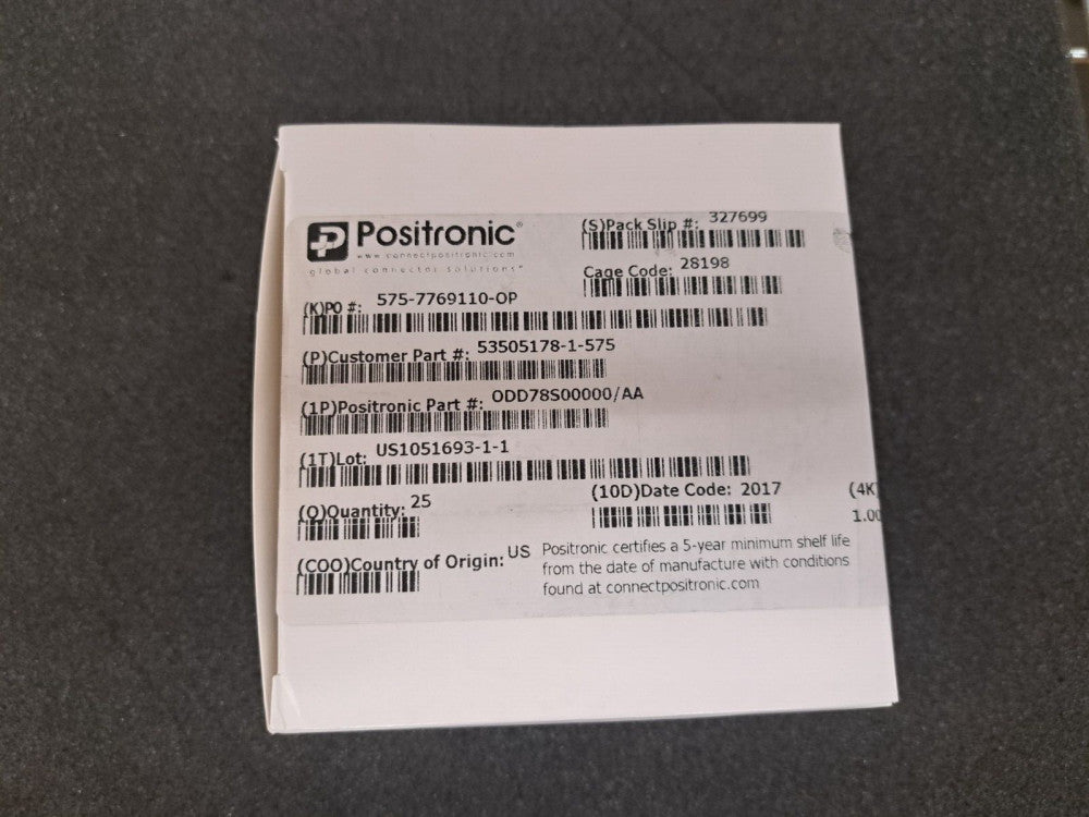 New, Positronic, ODD78S00000/AA, D-Sub High Density Connectors D-Sub Female Conn