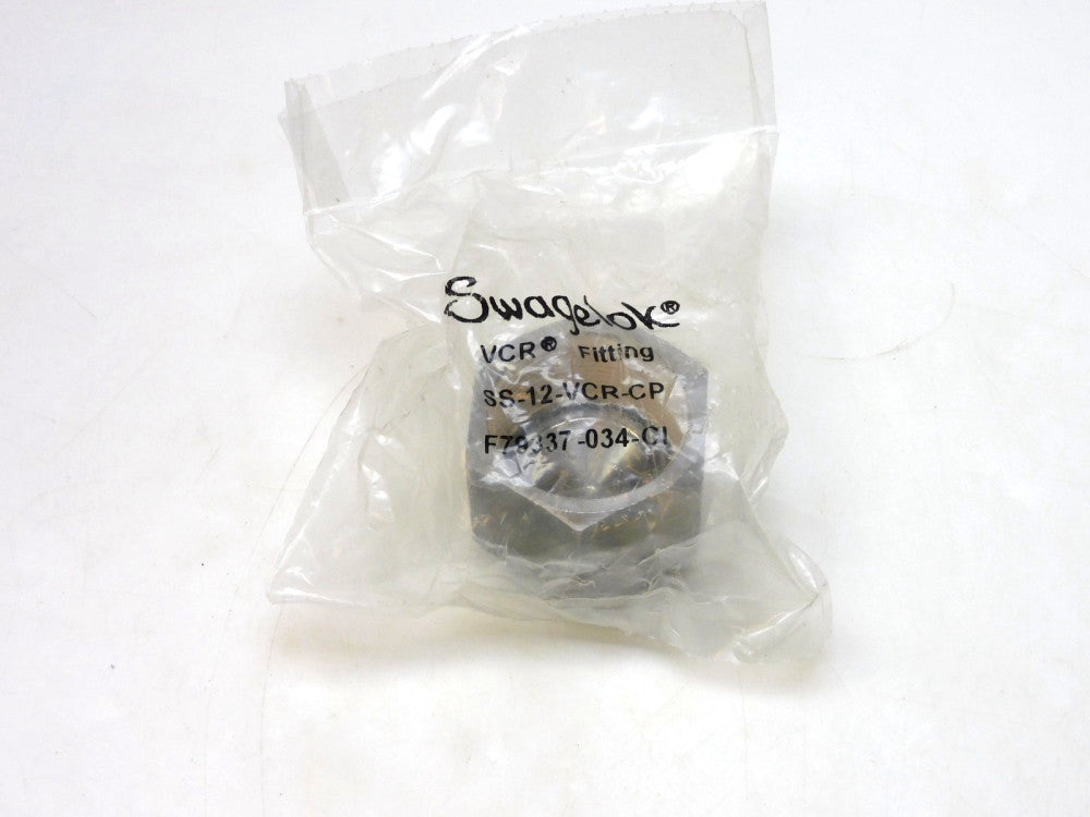 SWAGELOK SS-12-VCR-CP STAINLESS STEEL VCR FITTING CAP 3/4"