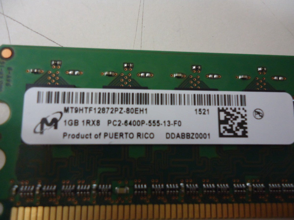 MT9HTF12872PZ-80EH1 Micron Tech DRAM Module DDR2 SDRAM 1GB 240RDIMM Brand NEW!