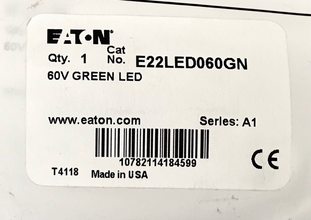 EATON E22LED060GN 60 Volt Green LED Lamp Bulb E22 LED 060 GN