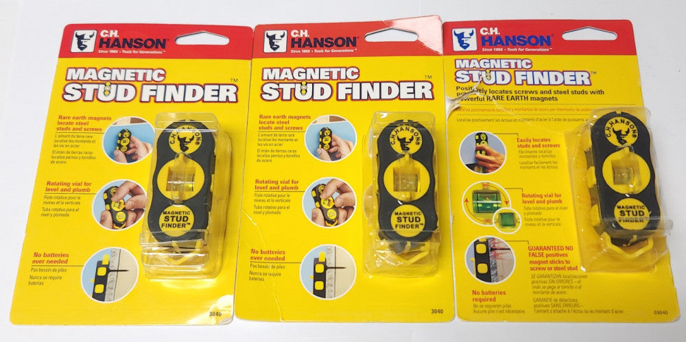 LOT OF 3 CH HANSON 3040 MAGNETIC STUF FINDER C.H. HASON MODEL 3040
