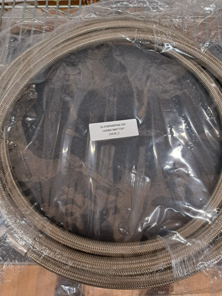 New, Swagelok, SS-XT8PM8PM8-140, Smooth Bore PTFE Hose, 1/2" MNPT X 48"