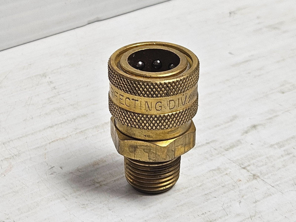 NEW PERFECTING BRASS MALE QUICK CONNECT COUPLING SERIES 4E 1/2"NPT