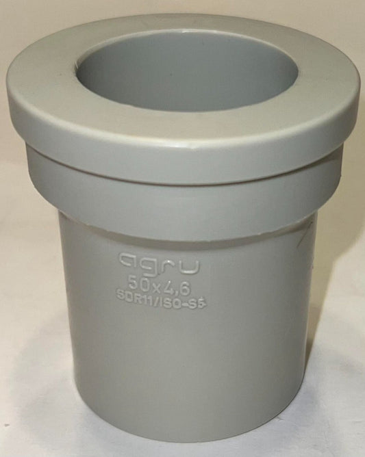 AGRU SDR11 ISO S5 PPR 50 X 4.6 13/1 Piping Half Union